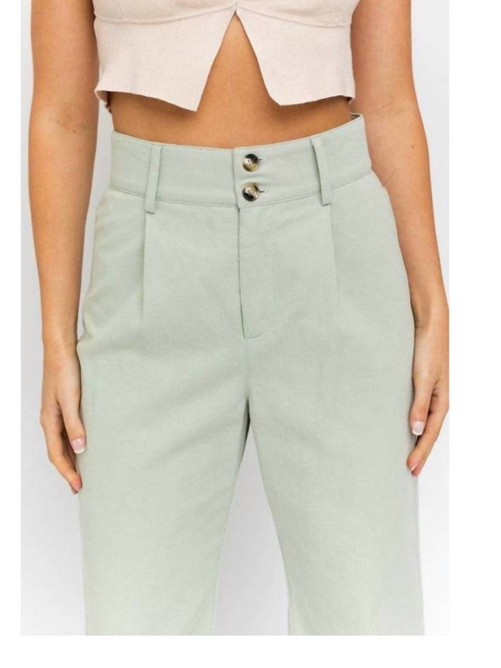 LE LIS She Means Business Pants in sage - Picture 4 of 11